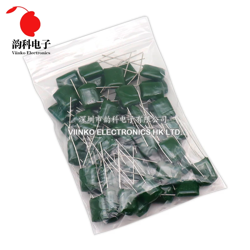 50pcs Polyester film capacitor 630V 1nF 1.5nF 10nF 22nF 33nF 47nF 2J102J 2J152J 2J222J 2J472J 2J682J 2J103J 2J223J 2J333J 2J473J