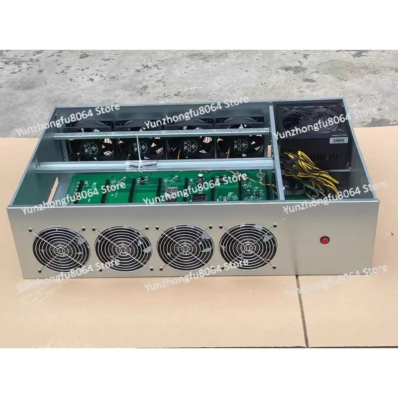 8 Card in-line Platform B75/B85 Motherboard Chassis Customized 4U ATX Power Supply Double-sided Eight Fan Chassis