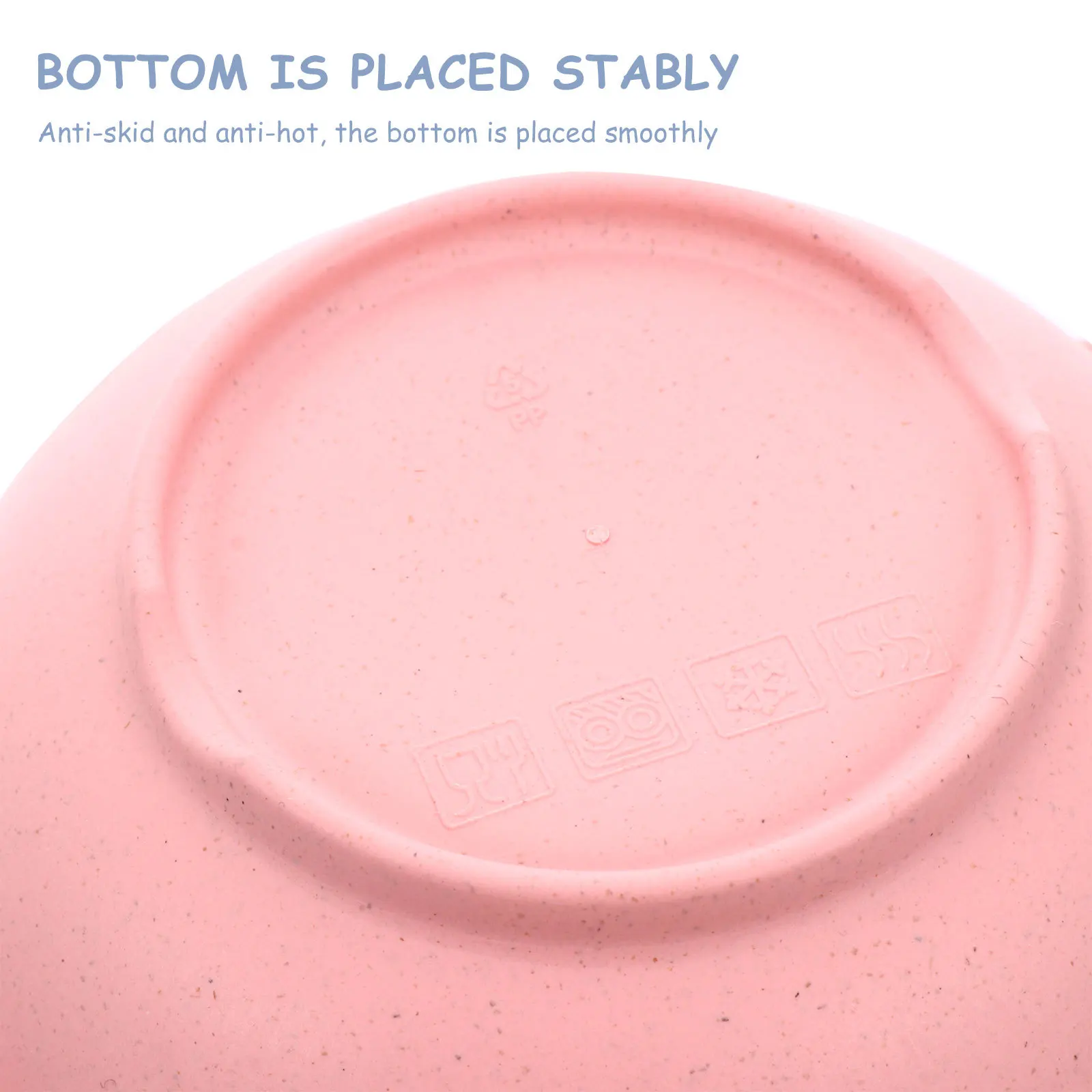 

4Sets Baby Bowl Set Durable Wheat Straw Bowls Spoon Break Resistant Safe Toddler Feeding Bowl Kids Tableware Baby Tableware