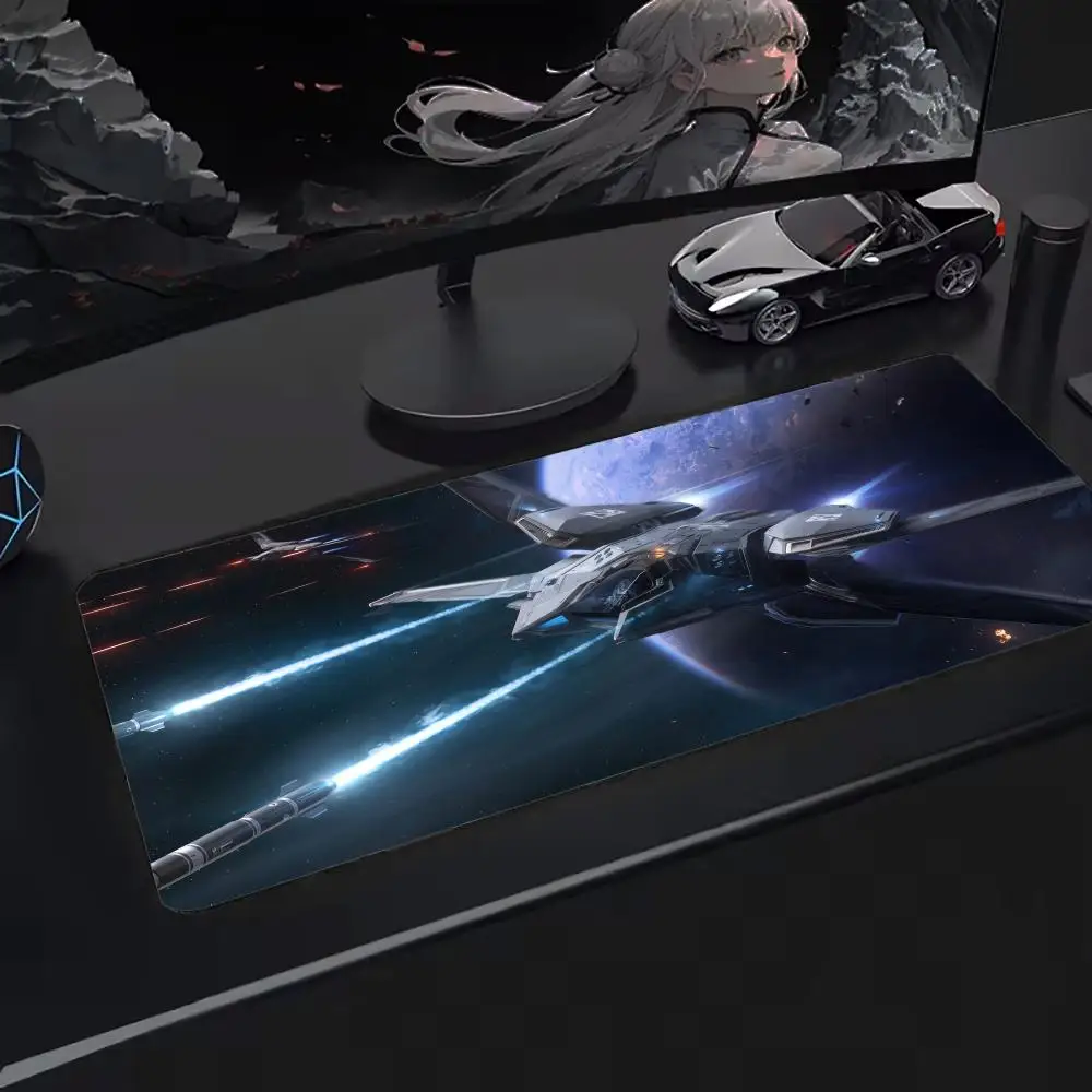 

Популярный коврик для мыши Star Citizen, коврики для клавиатуры, кавайная резина, нескользящий настольный коврик, XXL90x40 см