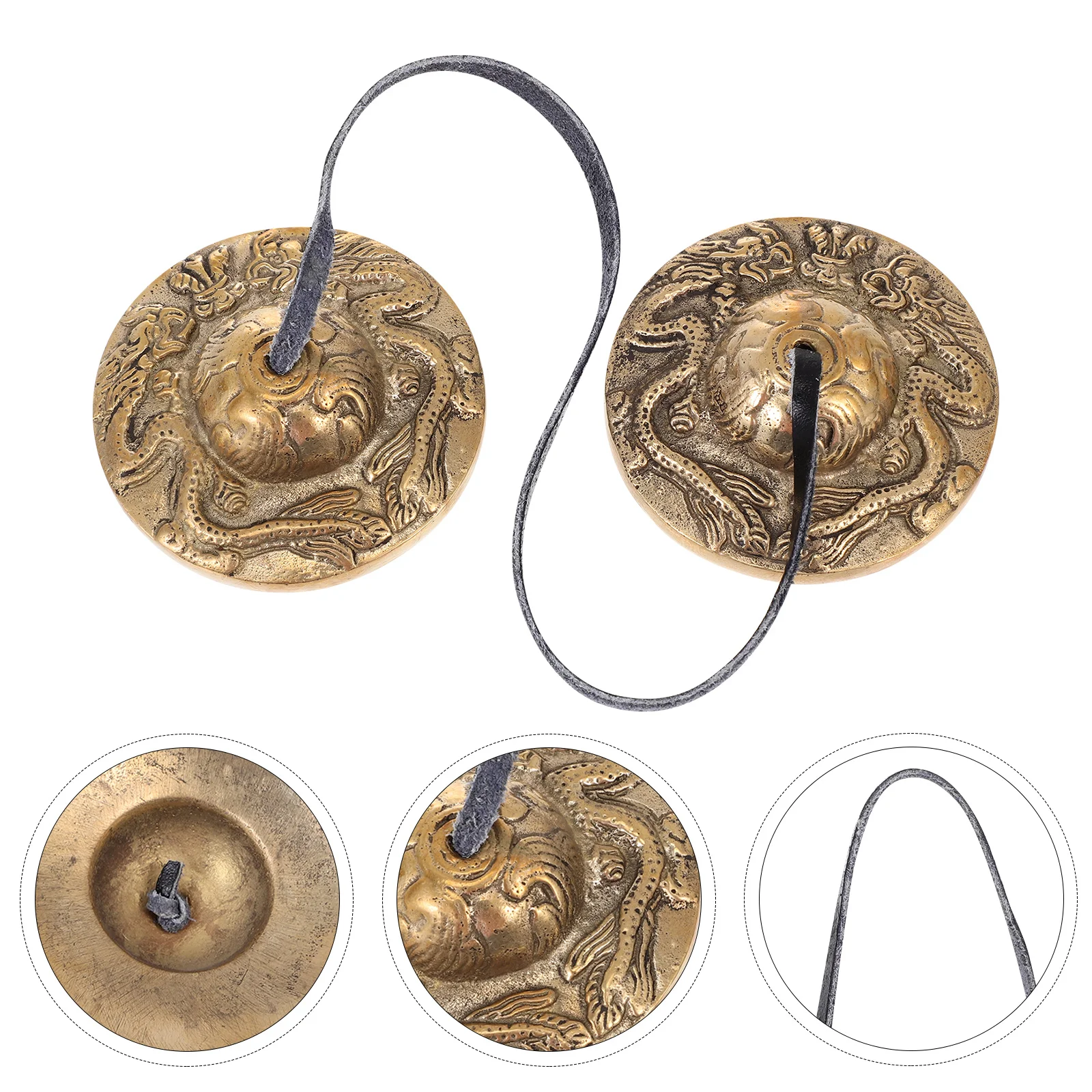

Brass Handmade Cymbals Bell Small Yoga Meditation Instrument Clear Tone for Mindfulness Sound Therapy Cymbals Bell