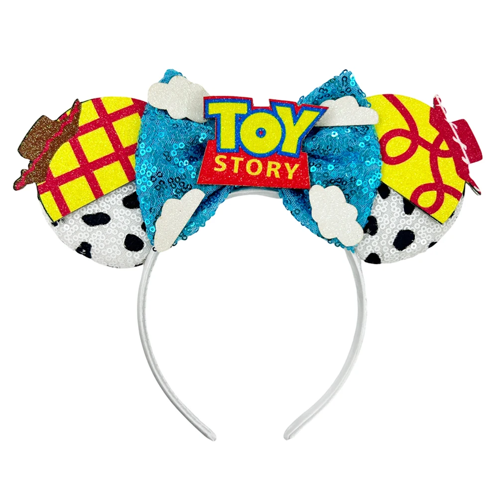 Mickey Mouse Ears Headbands Women Bows Hair Accessories Toy Story Headband for Girls Kids Buzz Lightyear Alien Headwear image 3