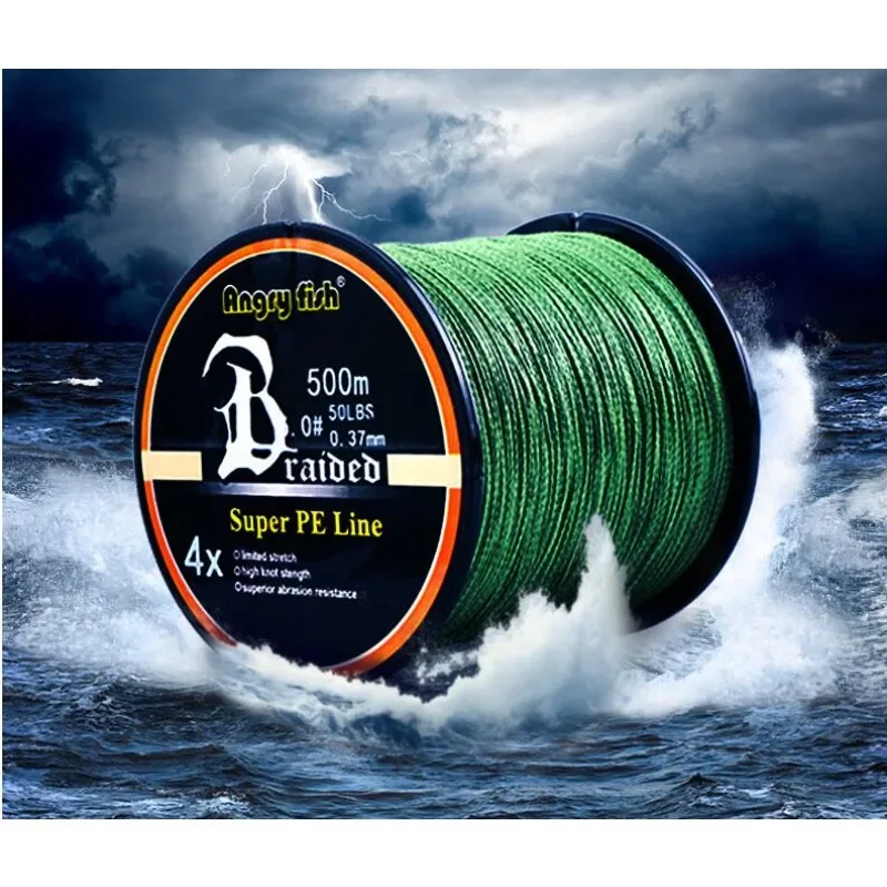 JINGYU Braided Line 4X PE 500m 6Color All for Fishing Line MaxDrag 66LB Braided  Multifilament  Line for Saltwater Sea Fishing