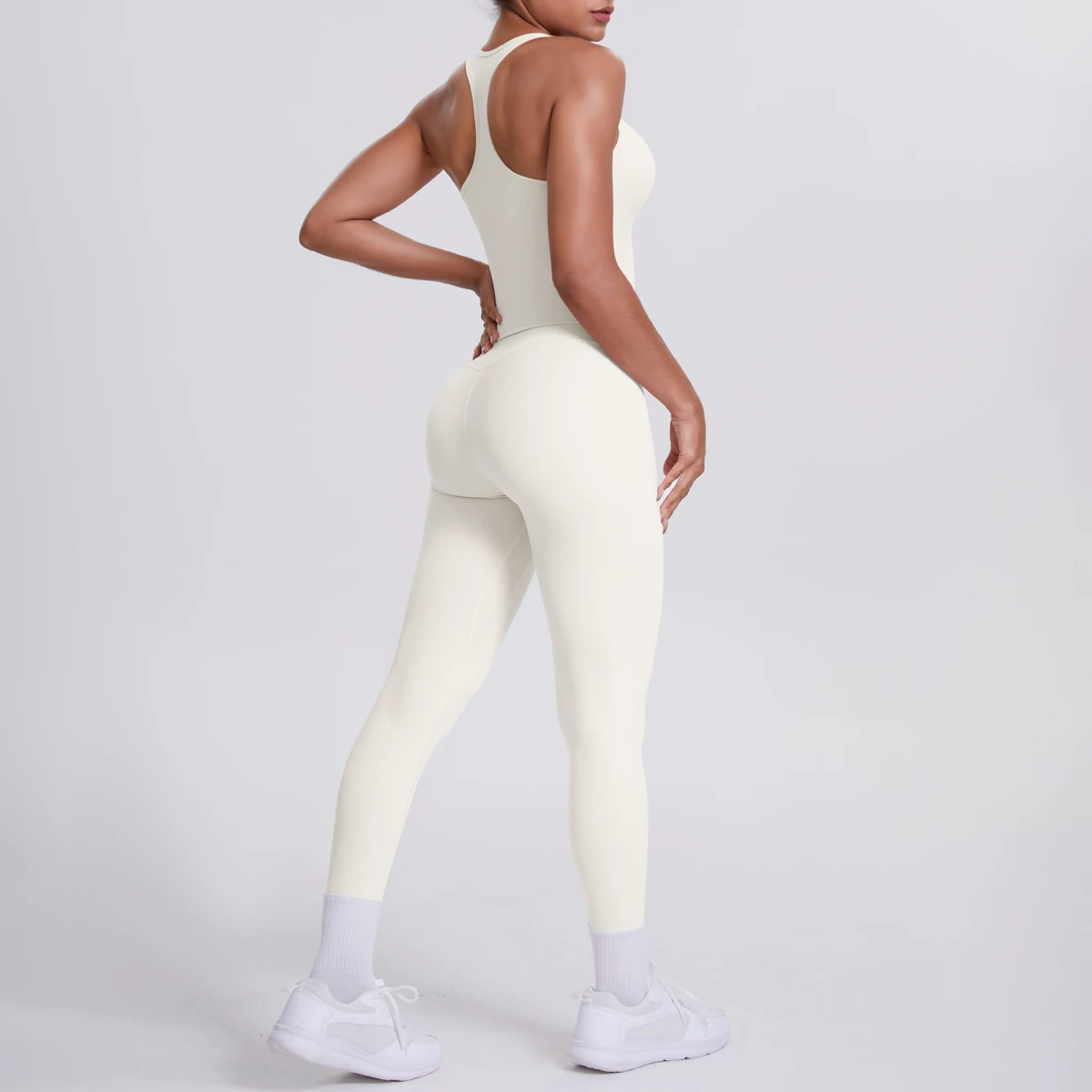 Yoga Top Set Fitness Gym Anzug Training Ärmellose Sport Gym Tops Crossover Zurück Sport Unterwäsche Bauch-steuer Abnehmen – Detail 28