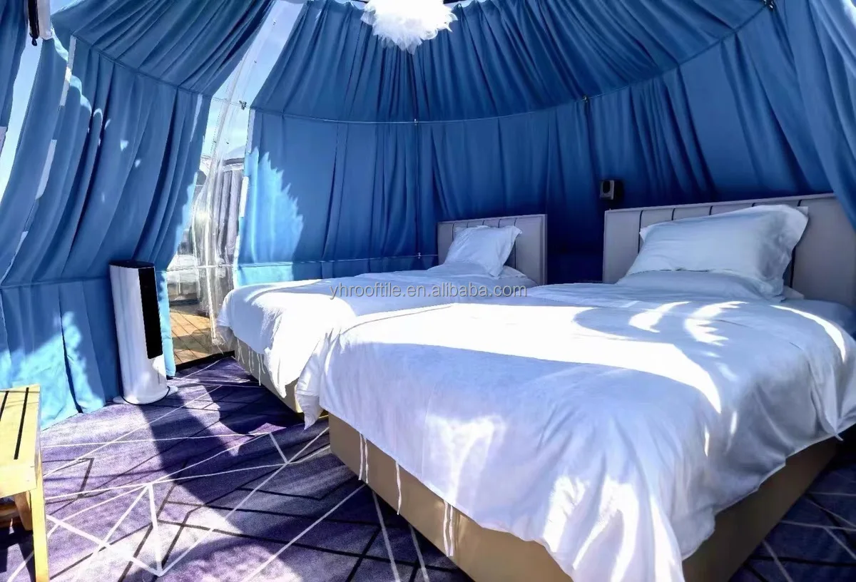 Luxury Foldable Outdoor Tiny Plastic Tent Resort Hotel Space Capsule Bubble Dome Garden House Outdoor Glamping Mobile Cabin