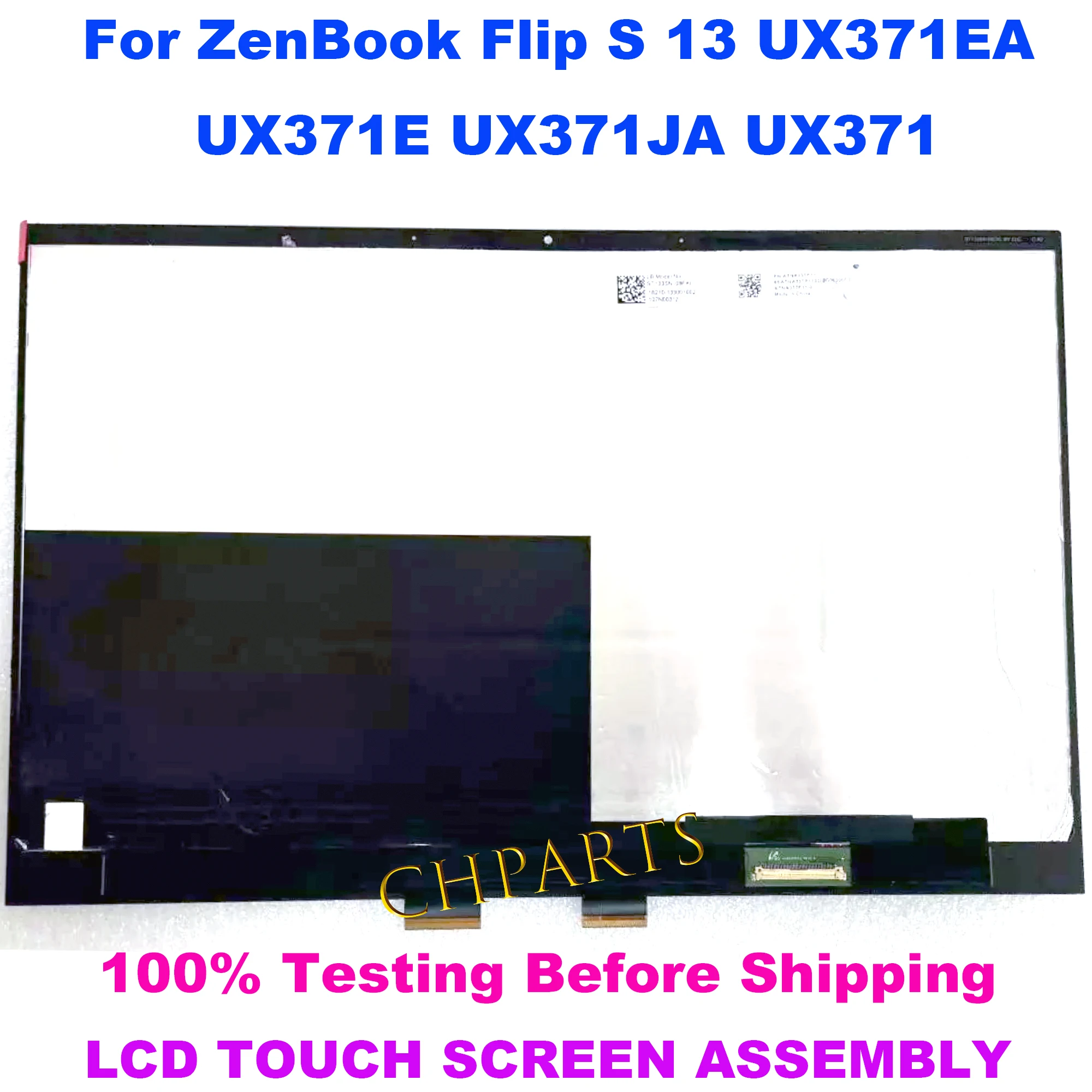 

For Asus ZenBook Flip S 13 UX371EA UX371E UX371JA UX371 Series Screen Touch LCD Display Assembly 13.3 Inch 4K OLED Panel