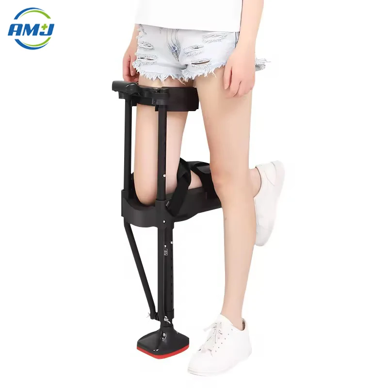 Hands Free Anti Slip Crutch Leg Telescopic Walking Aid for Assisting Walking Ankle Injury in Calf and Ankle Joint Fracture