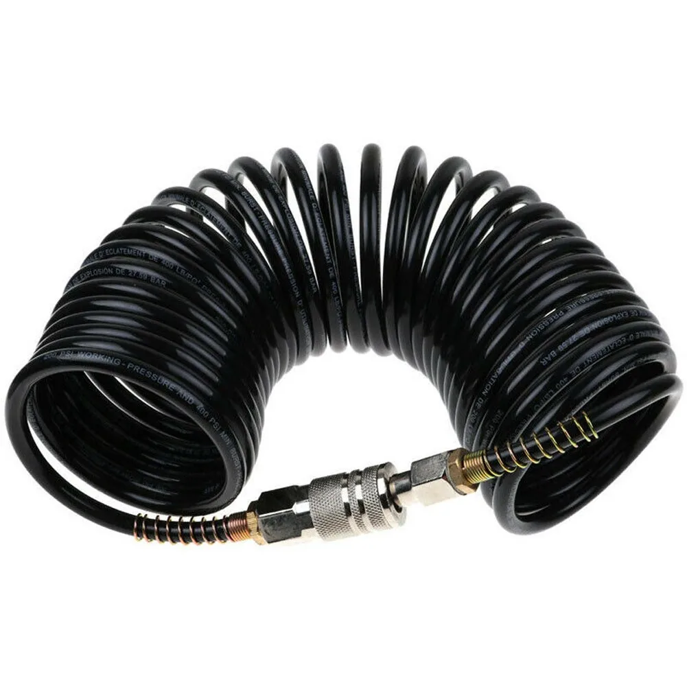 1/4 PE Flexible Compressor Air Hose Practical Pneumatic Tools Accessory Extension Inflating Coil Adapter Quick Couple