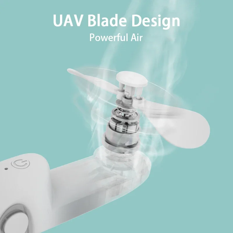 مروحة محمولة USB مروحة صغيرة محمولة قابلة للطي قابلة للشحن نوع-c شحن مروحة جيب شخصية للخارجية 3 سرعات مروحة مكتب صغيرة