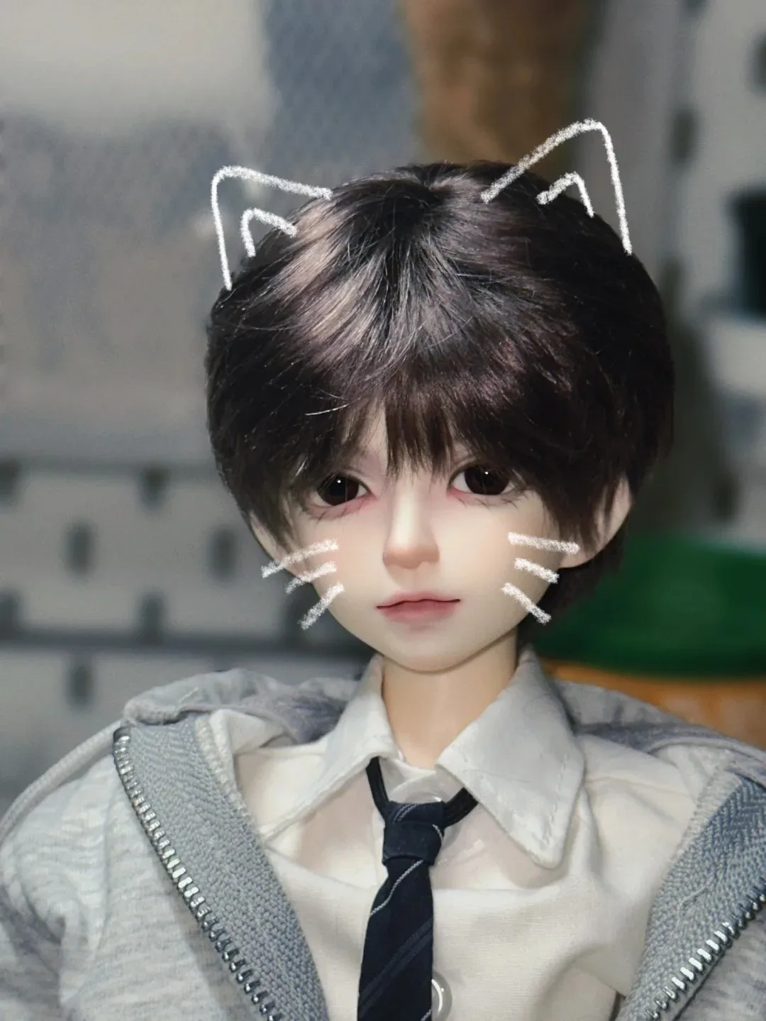 Neue BJD-Puppe 1/4 Francis Boy Makeup Nude DolBonnie Einzelkopf, Popovy Sisters, Harz, Spielzeugengel, nur ein Kopf