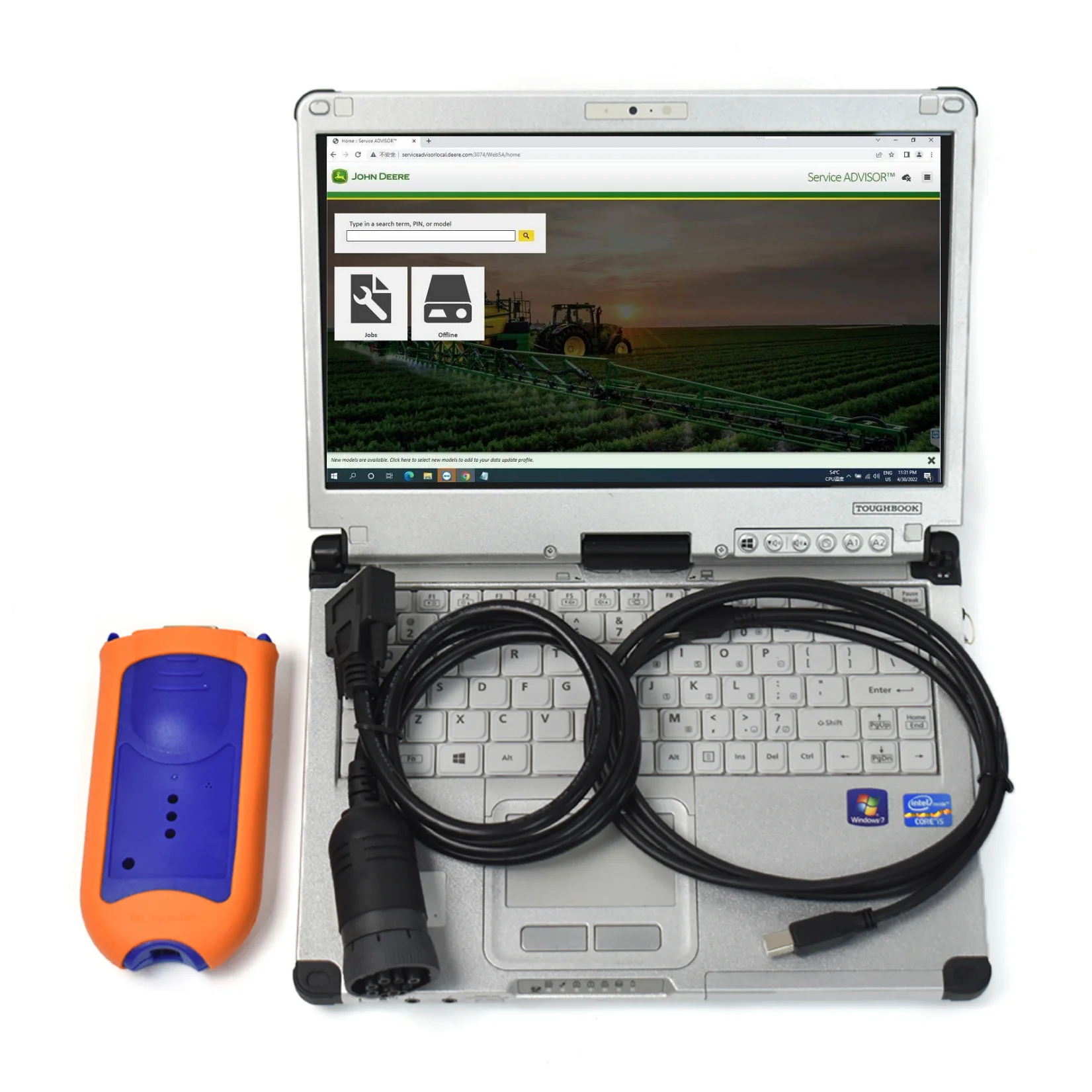 Thoubook CF C2 Laptop V5.3 J-D Agricultural tractor EDL V2 Diagnostic kit Construction Equipment truck Diagnostic tool