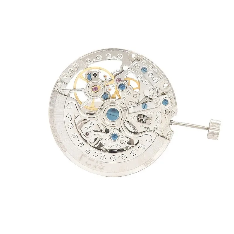 For 2807 Skeleton Watch Movement, White Mechanical Movement for DIY Watchmaking, Open Heart Movement