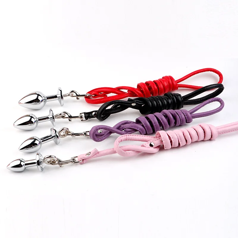 Traction Rope BDSM Entry Level Couples Sex Play Set Chain Metal Anal Plug Dog Command Gay Female Tools Alternative Toys