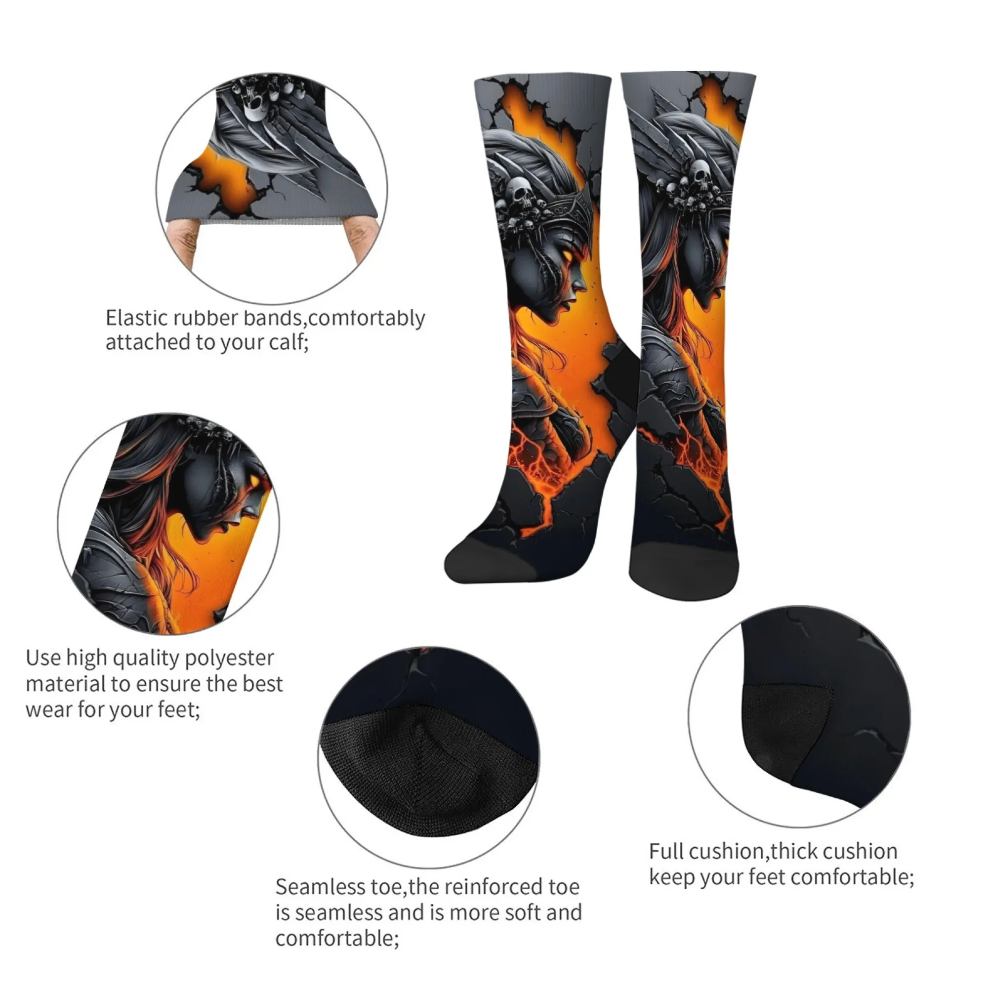الظلام فايكنغ المحارب الرجعية موضة الرجال الجوارب تنفس عدم الانزلاق جوارب رياضية غير رسمية الجدة مجنون الهيب هوب جوارب بأشكال مضحكة هدية #5