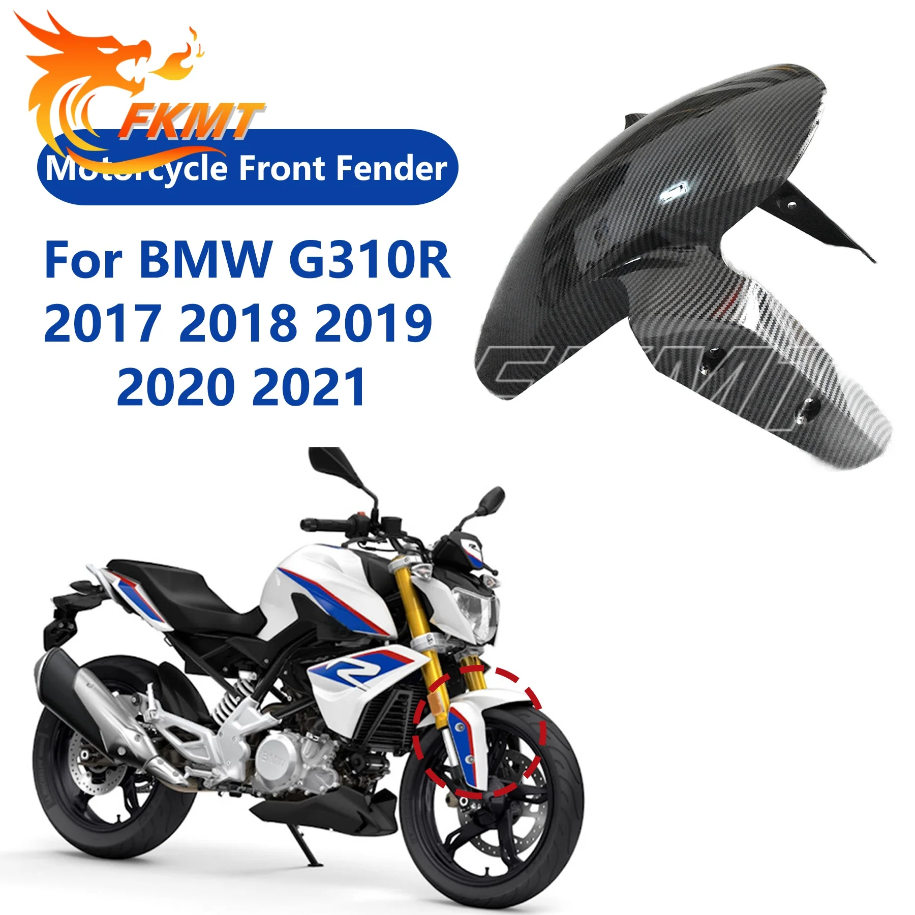 

Motorcycle Modified Front Fender Hugger Mudguard Chain Guard For BMW G310 R G310R 2017 2018 2019 2020 2021