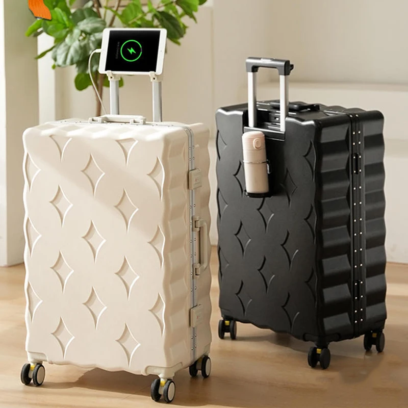 26 "luggage large capacity strong durable female 28 large multi-functional charging rod travel password suitcase 30