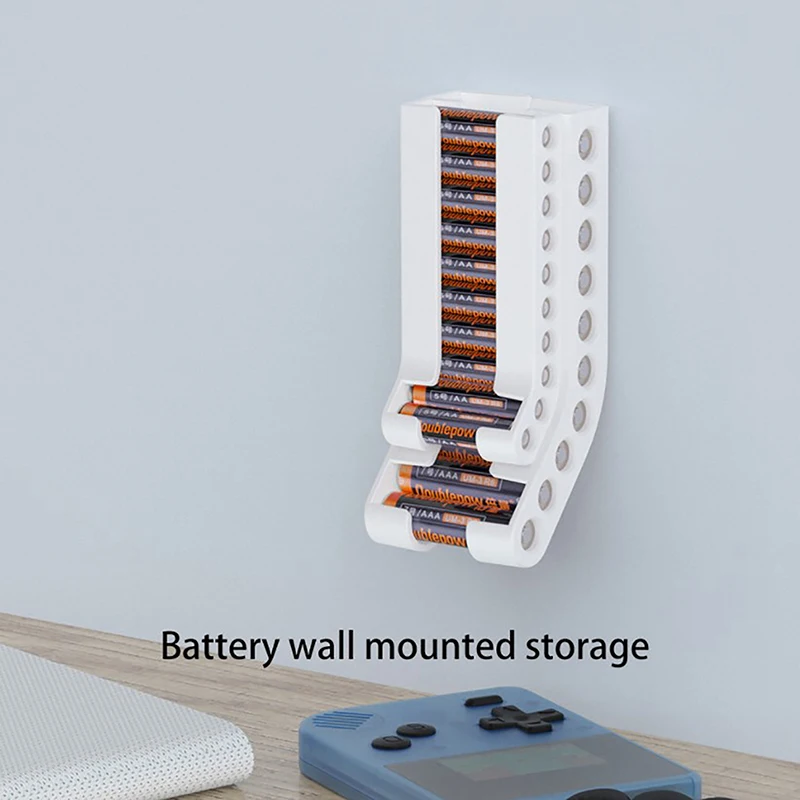 Battery Storage Organizer Combo Battery Organizer Storage Holder Small Battery Keeper Wall Holder Battery Dispenser Holder