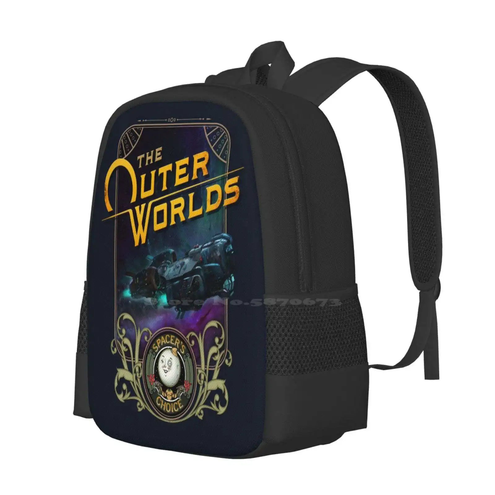 Nouveau mochilas espaciales para adolescentes escolares, bolsas de viaje para niñas, The Outer Worlds, la elección poco fiable, Sci Fi, Galaxy, espacio exterior