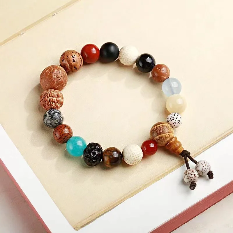 18-bead , hand-held prayer beads, star and moon Bodhi bracelet