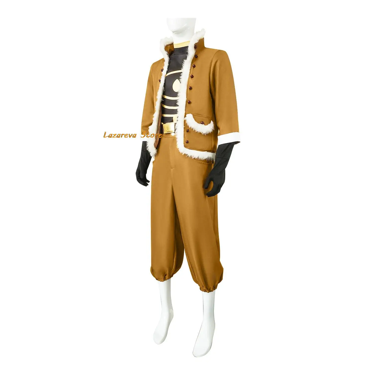 Anime My Academia Hawks Cosplay Costume Wig Curry Color Fur Collar Coat Combats Adult Man Woman Halloween Carnival Suit