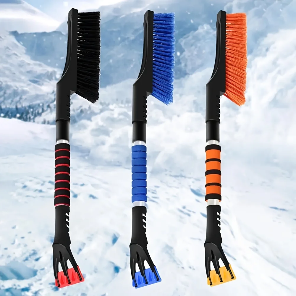 Portable Car Truck Snow Brush with Ice Sceaper Paint Protective Snow Aluminum Rod Remover Winter Snow Ice Shovel Kit