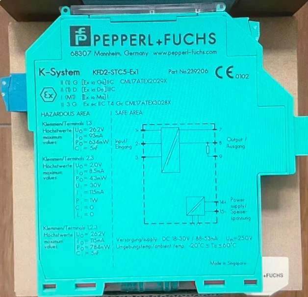 

PEPPERL+FUCHS Isolated safety barrier KFU8-DWB-1.D New in stock