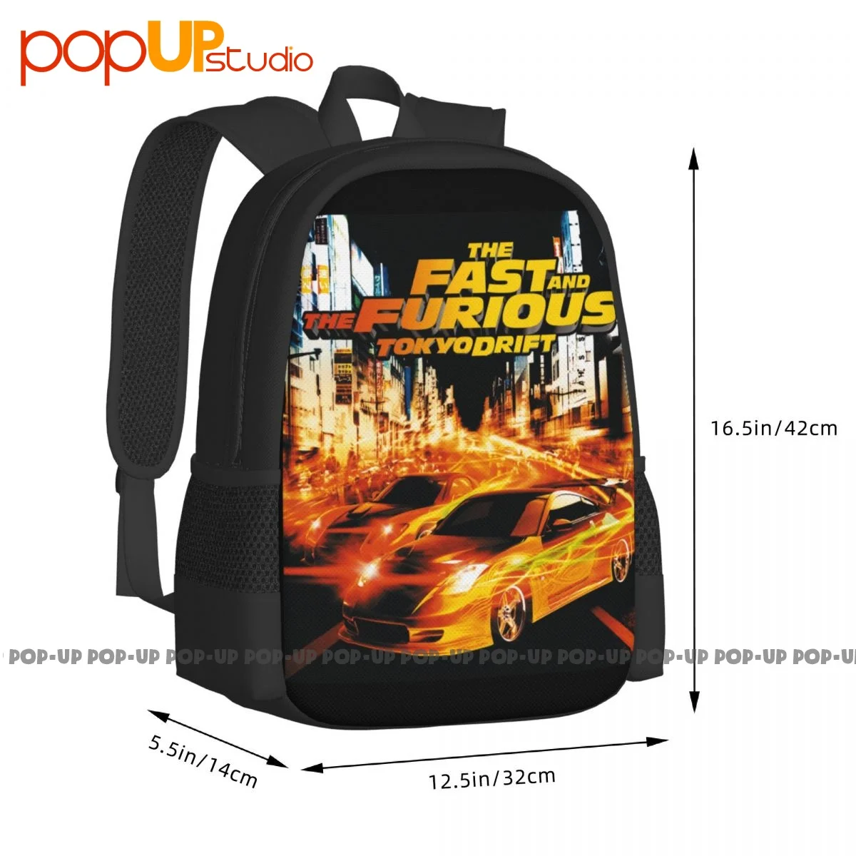 The Fast And The Furious Tokyo Drift Backpack Large Capacity Fashion Art Print Gymnast Bag Clothes Backpacks