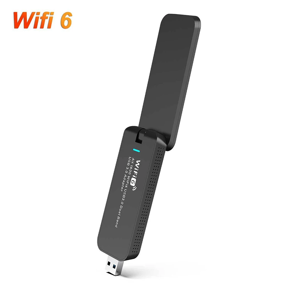 1 Stuks Wi Fi 6 Adapter 2.4G & 5G Ax1800 High Power Draadloze Netwerkkaart 8832bu 1800M Wifi 6 Usb Adapter Usb3.0 Voor Win10/11 Uax02