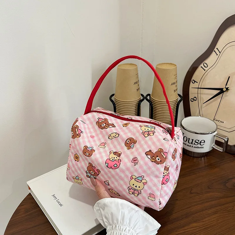 

Портативная большая вместительная сумка для мытья макияжа с 3D медведем, женская дорожная сумка для хранения, сумка круглой формы из искусственного материала, подарки