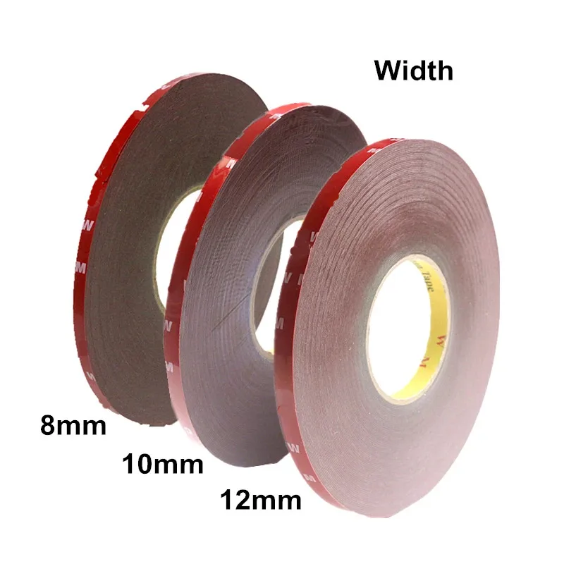 Strong Glue Double Sided Tape Adhesive Film LED Tape Versatile Auto Useful, Length 35m / Width 8mm 10mm 12mm for LED Strip Light