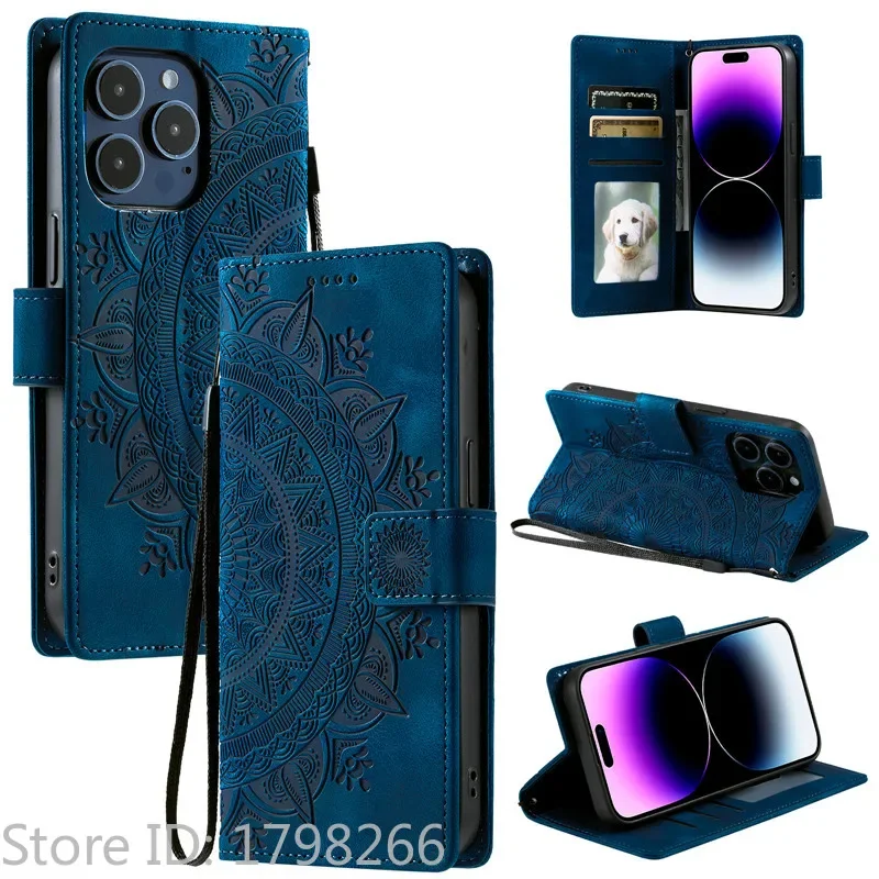 Etui na telefon z tłoczeniem, portfel, do OPPO Reno15 F Reno 15 14 13 12 F FS 8 10 Pro Plus 5G 4G, skórzane etui z klapką, wzory totemów, torby — zdjęcie produktu 7