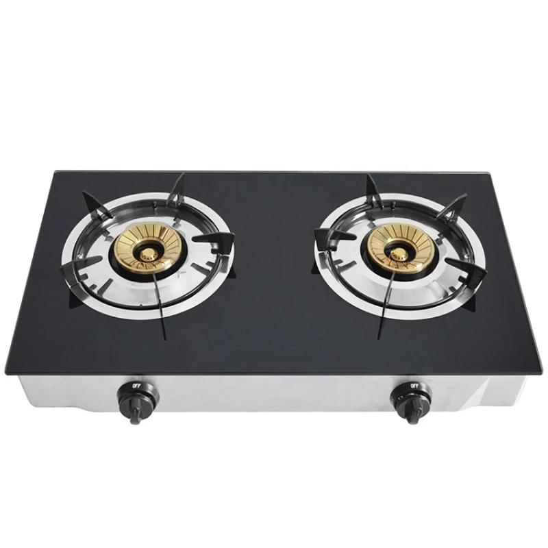 High Quality Major Kitchen Appliances Tempered Glass Top Gas Stove 2 Burner Gas Stove Household Gas Cooktops