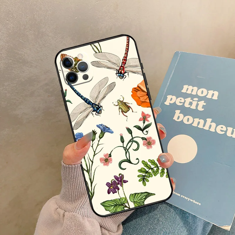 حافظة على شكل اليعسوب الملونة لهاتف آيفون 17 Air 14 16 15 11 12 13 Pro Max 12 mini XR 15 16 Plus 16e غطاء خلفي شل #3