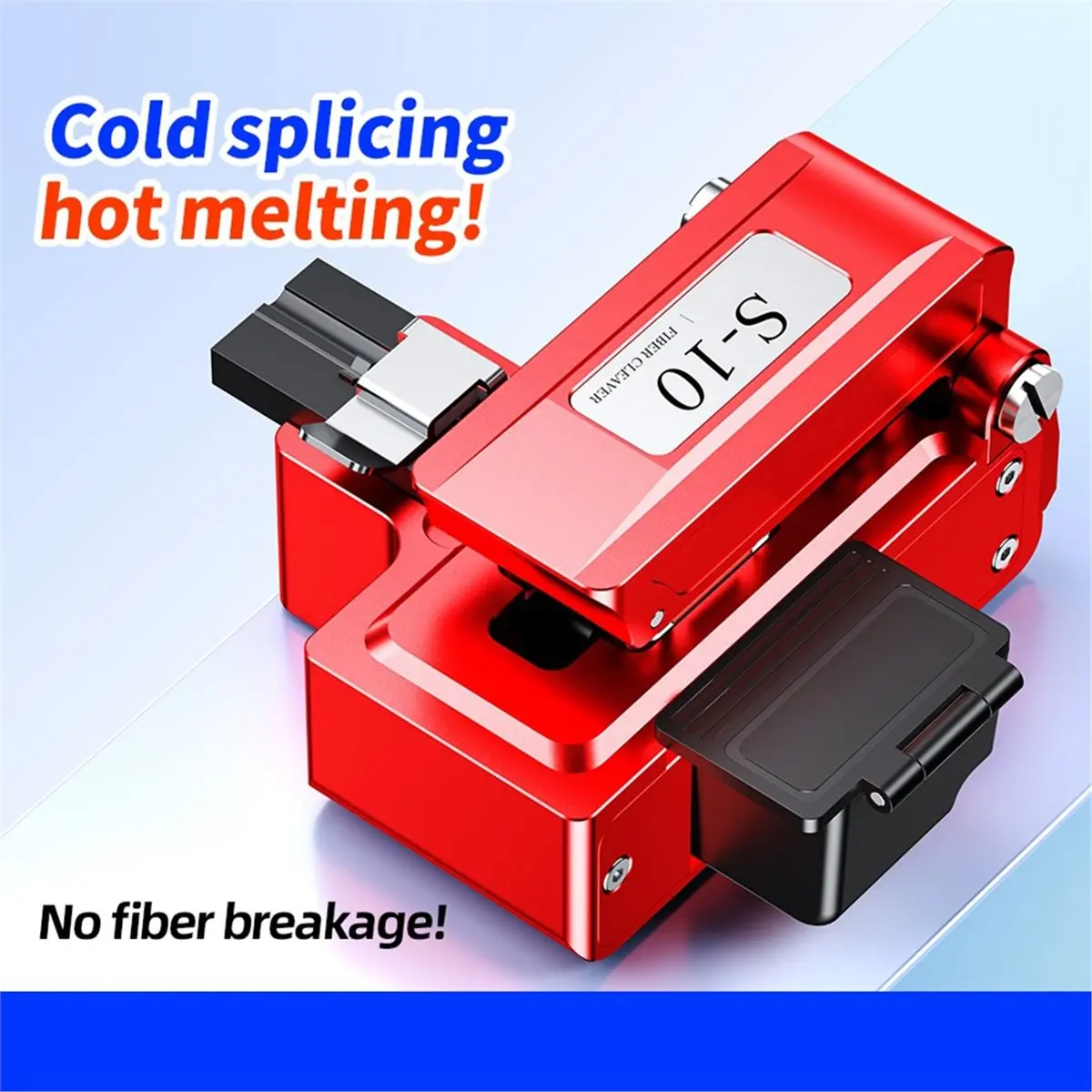 S-10 Fiber Cleaver Hot Melt Cold Weld Fiber Optic Cable Cutter Auto Blade Return Fiber Cutting Tool+Blade A