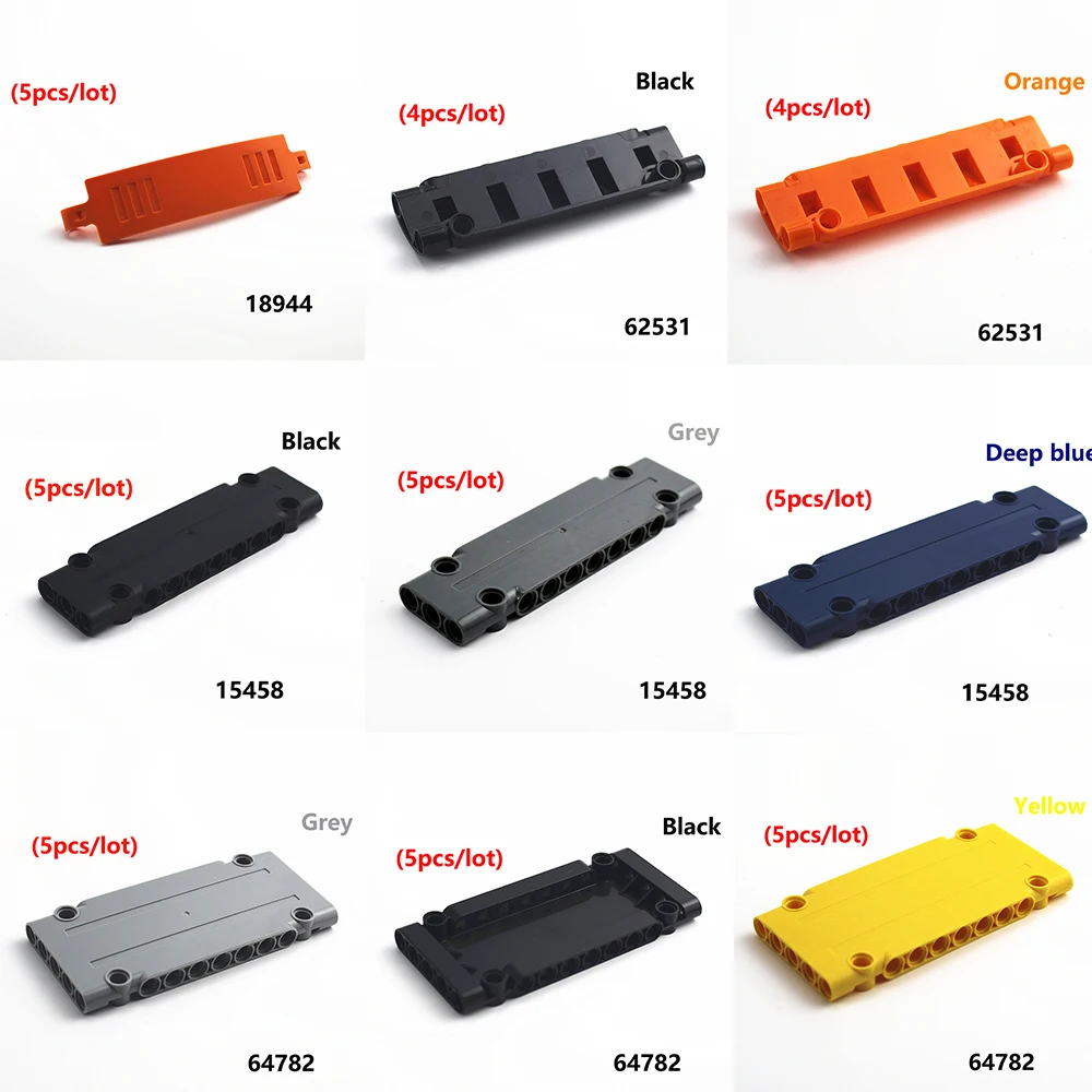 MOC Technical Parts Car Flat Panel Plate Mechanical Building Blocks Brick Toy Compatible with Lego 64782 15458 11954 62531 18944