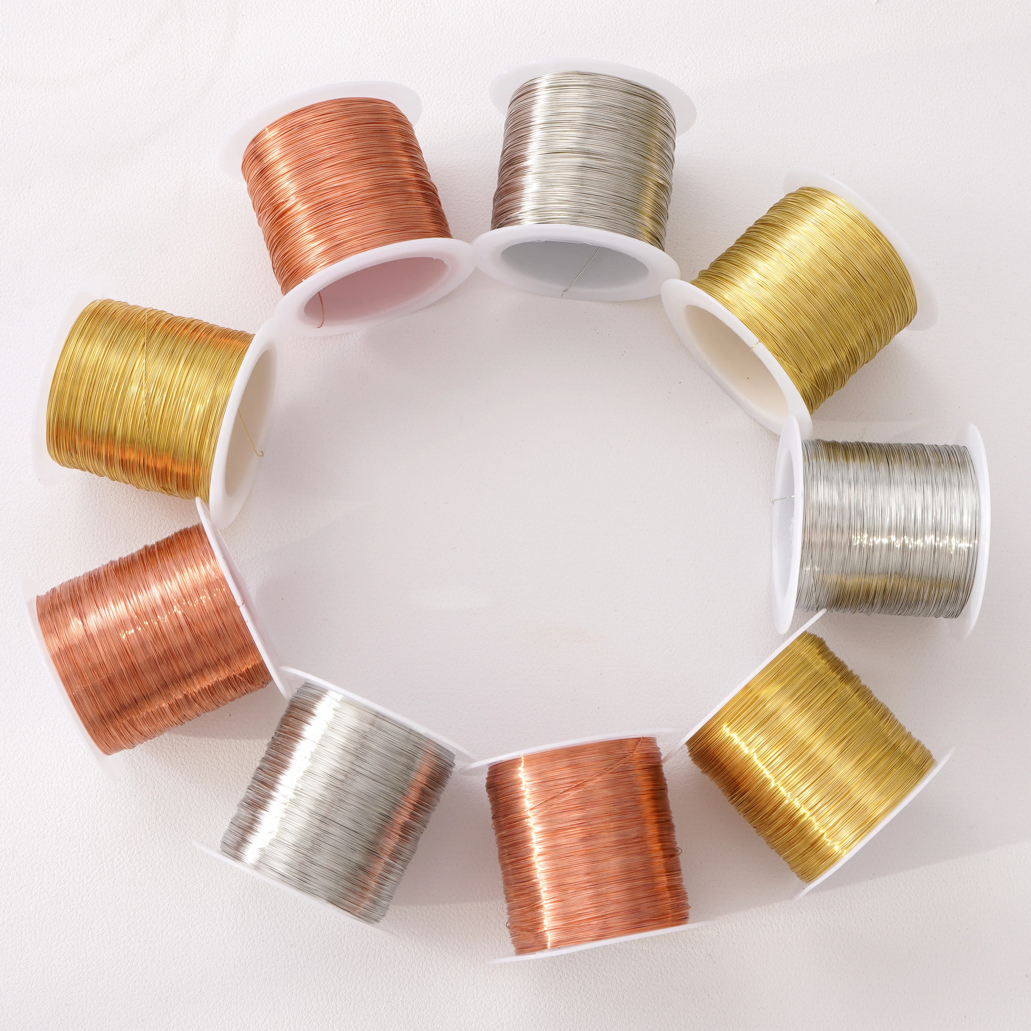 100 متر/لفة 0.3/0.4 مللي متر الأسلاك النحاسية الديكور سلسلة لصنع المجوهرات قلادة سوار ذاتي الصنع إكسسوارات الشعر والحرف الأخرى