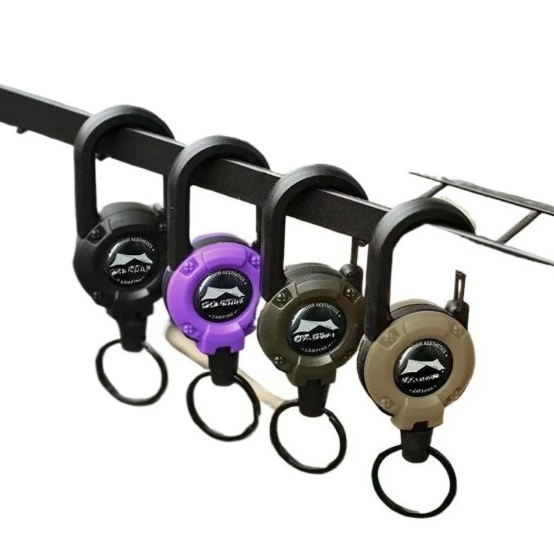 For outdoor camping, retractable easy-pull buckle, multi-function key, mountaineering buckle, high rebound