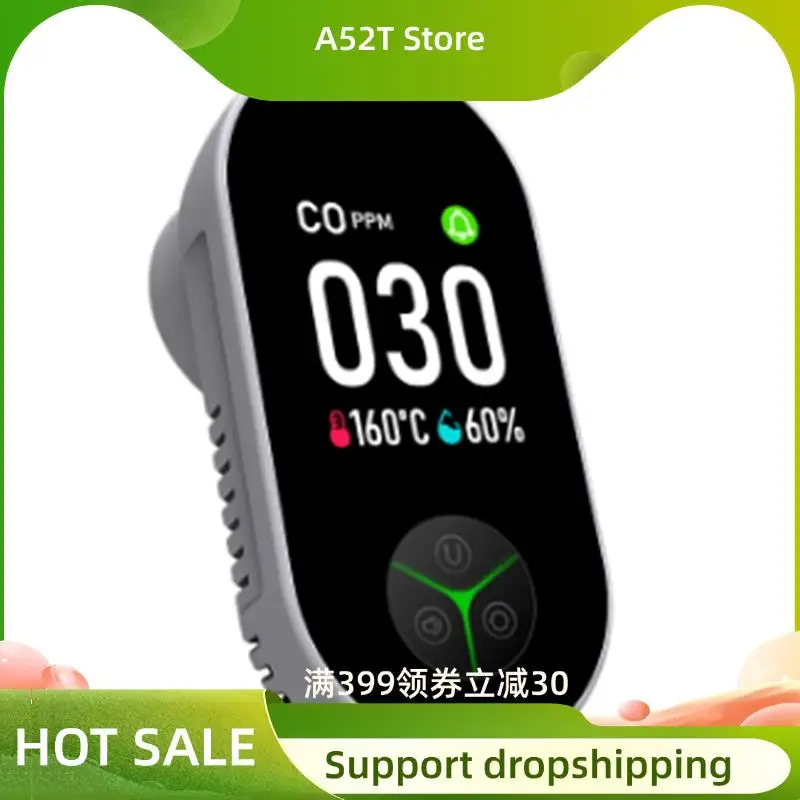 

A52T Plug In Combination 4-In-1 Carbon Monoxide Detector Natural Gas Alarm Built-In CO/Combustible Gas/Temp Humidity US Plug