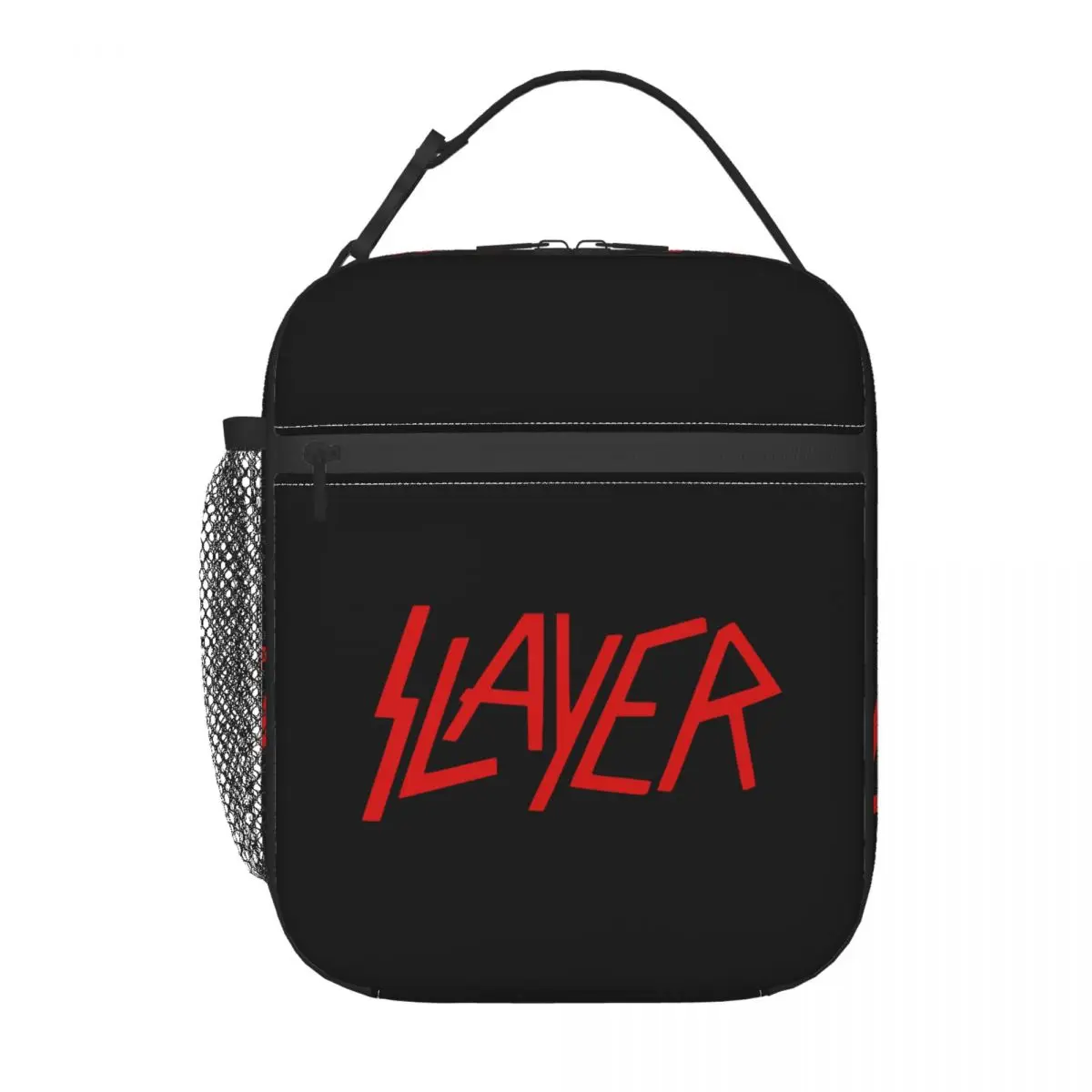 Custom Red Heavy Slayers Thrash Metal Lunch Bag Men Women Thermal Cooler Insulated Lunch Boxes for Kids School Children