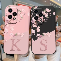 For Honor 200 400 Pro Lite Case Cute Flowers Letters Shockproof Soft Silicon Protector Coque Phone Case Couple Shell Back Funda