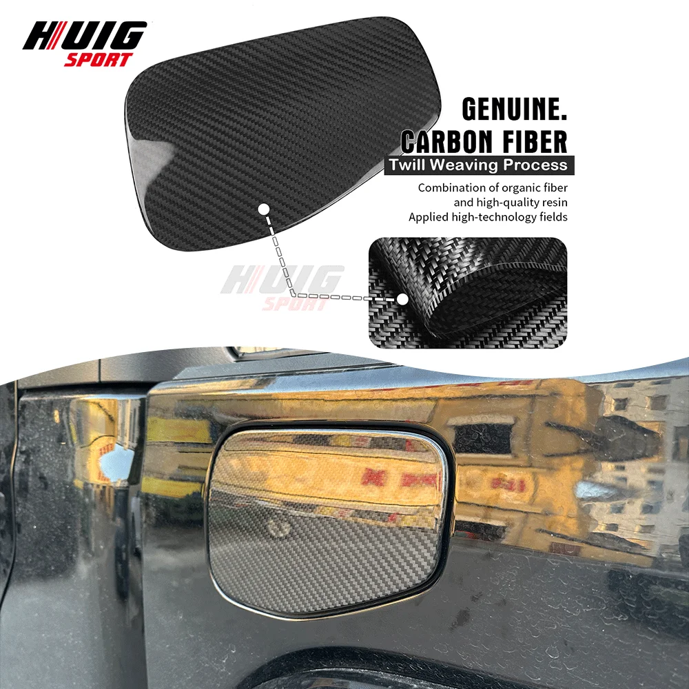 Dry Carbon Fiber Car Fuel Tank Oil Gap Protective Trim For Jeep Gladiator JT Mojave Rubicon Willys 2020 Up Exterior Accessories