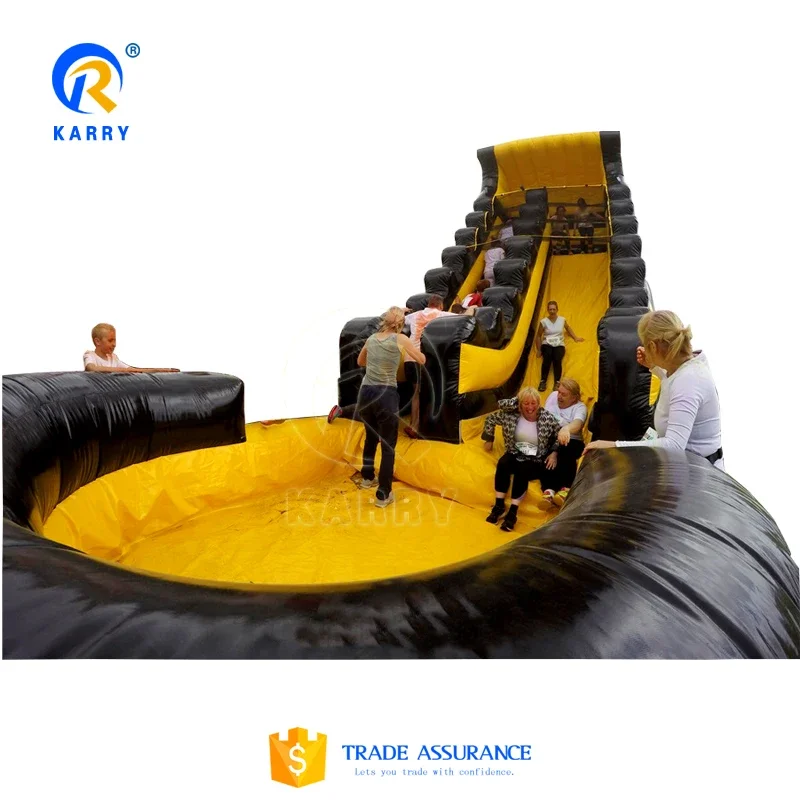 High quality Atomic water slide amusement park pool slide water park inflatable water slide with swimming pool for kids & adults