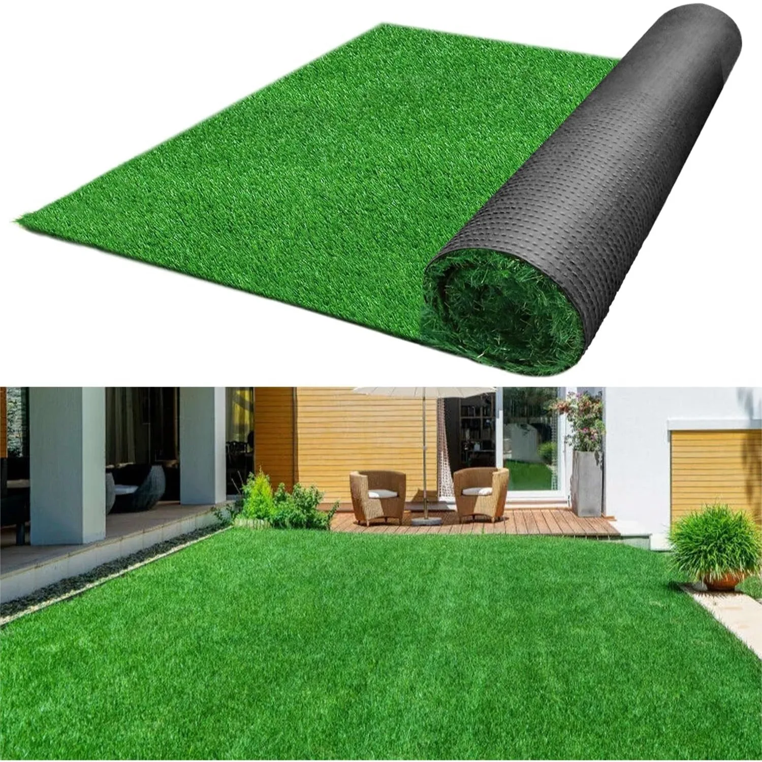 

Extra Large Dog Grass Pad 98.5x39.3in, Artificial Turf Mat for Potty Training Indoor Outdoor Balcony
