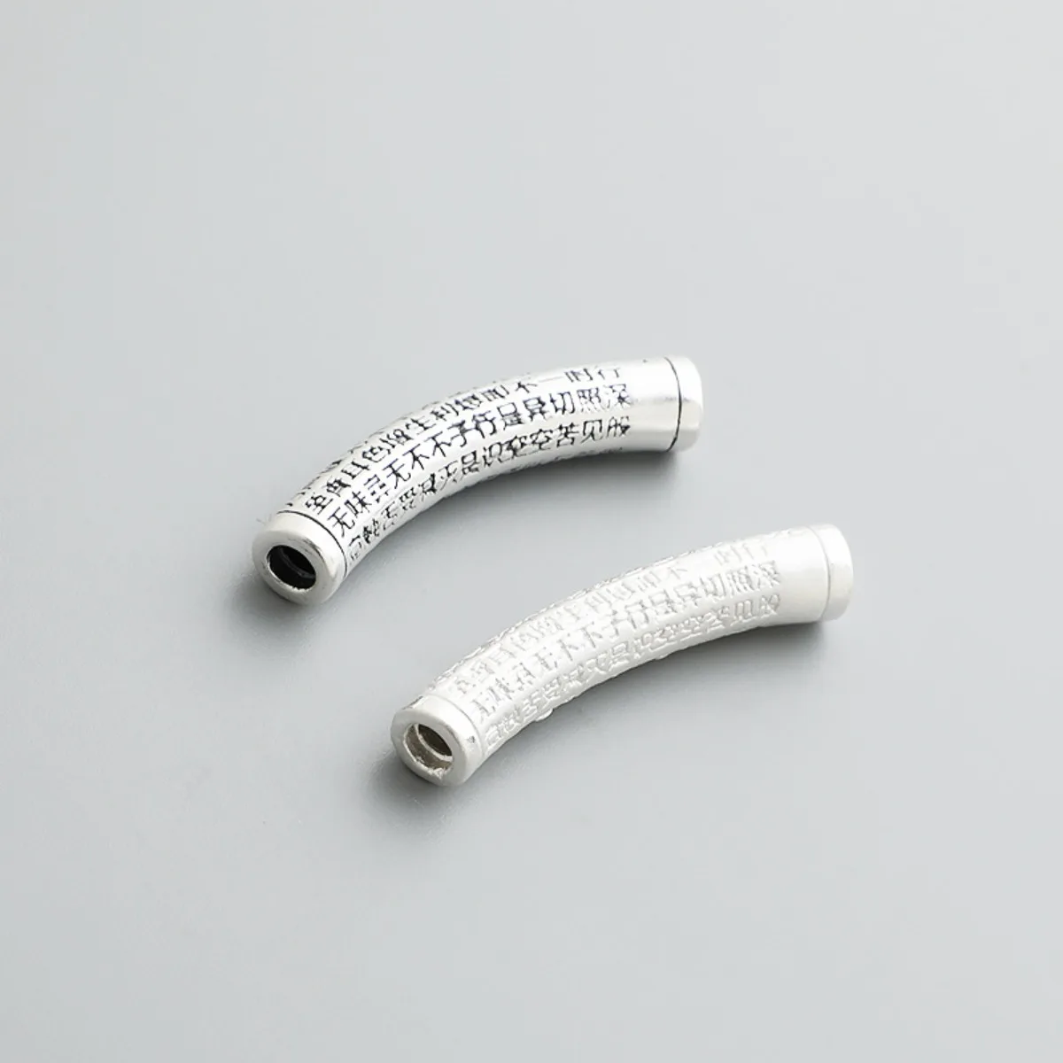 

1 шт., изогнутые бусины-трубочки из стерлингового серебра 925 пробы и бусины-разделители для изготовления ювелирных изделий