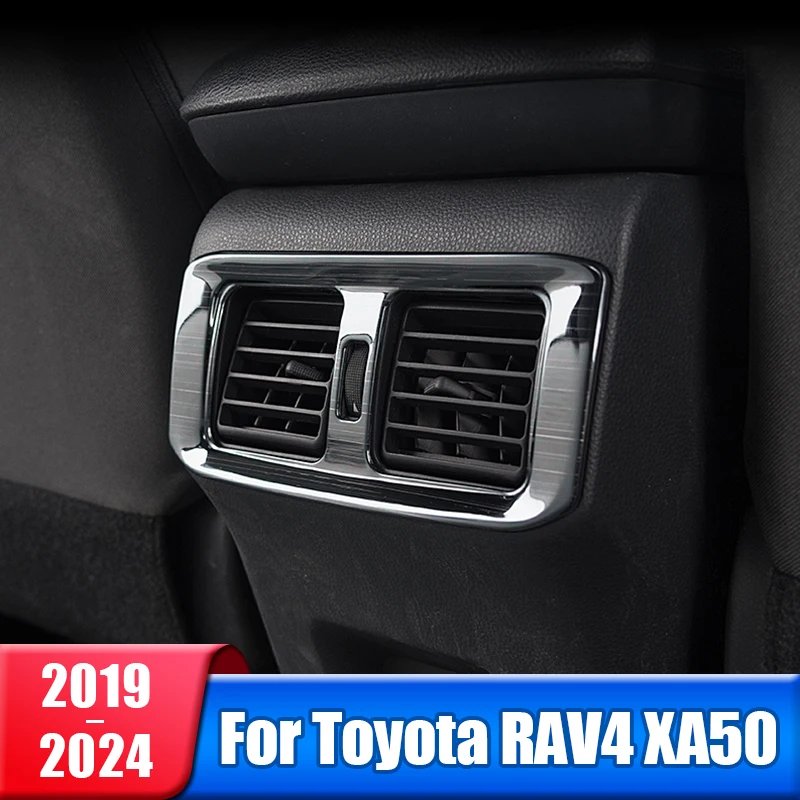 

Car Rear Air Conditioning Vent Outlet Trim Cover For Toyota RAV4 XA50 2019 2020 2021 2022 2023 2024 RAV 4 Hybrid Accessaries