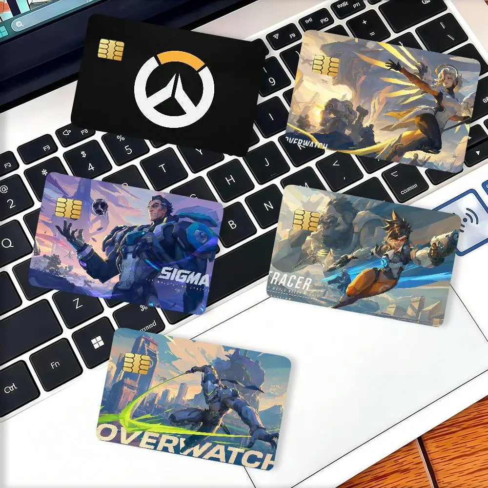 Adventure game O-Overwatch Credit Card Decorative Card Stickers Suitable For Bank Cards Metro Transit Anti-scratch Gift 4PCS