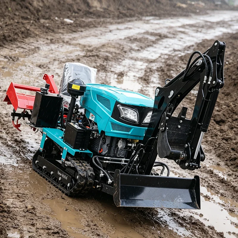 

Индивидуальный роторный культиватор, гусеничный роторный культиватор с безопасной эксплуатацией, тракторный и малогабаритный гусеничный микрокультиватор