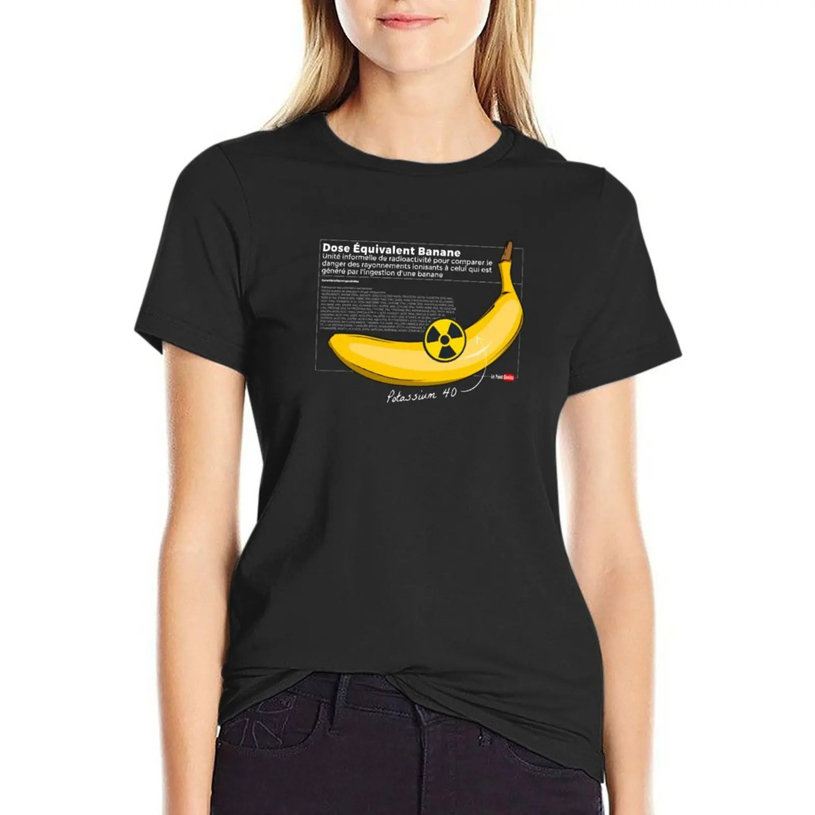 Biała bananowa równoważna dawka t-shirt odzież damska lato nadruk zwierzęta koszula dla dziewczynek odzież damska