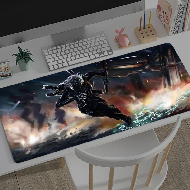 Gaming Mouse Pad White Demon R-raiden Jack Office Carpet Mouse Mats Gamer Desk Accessories Computer Table Pads PC Anime Mousepad