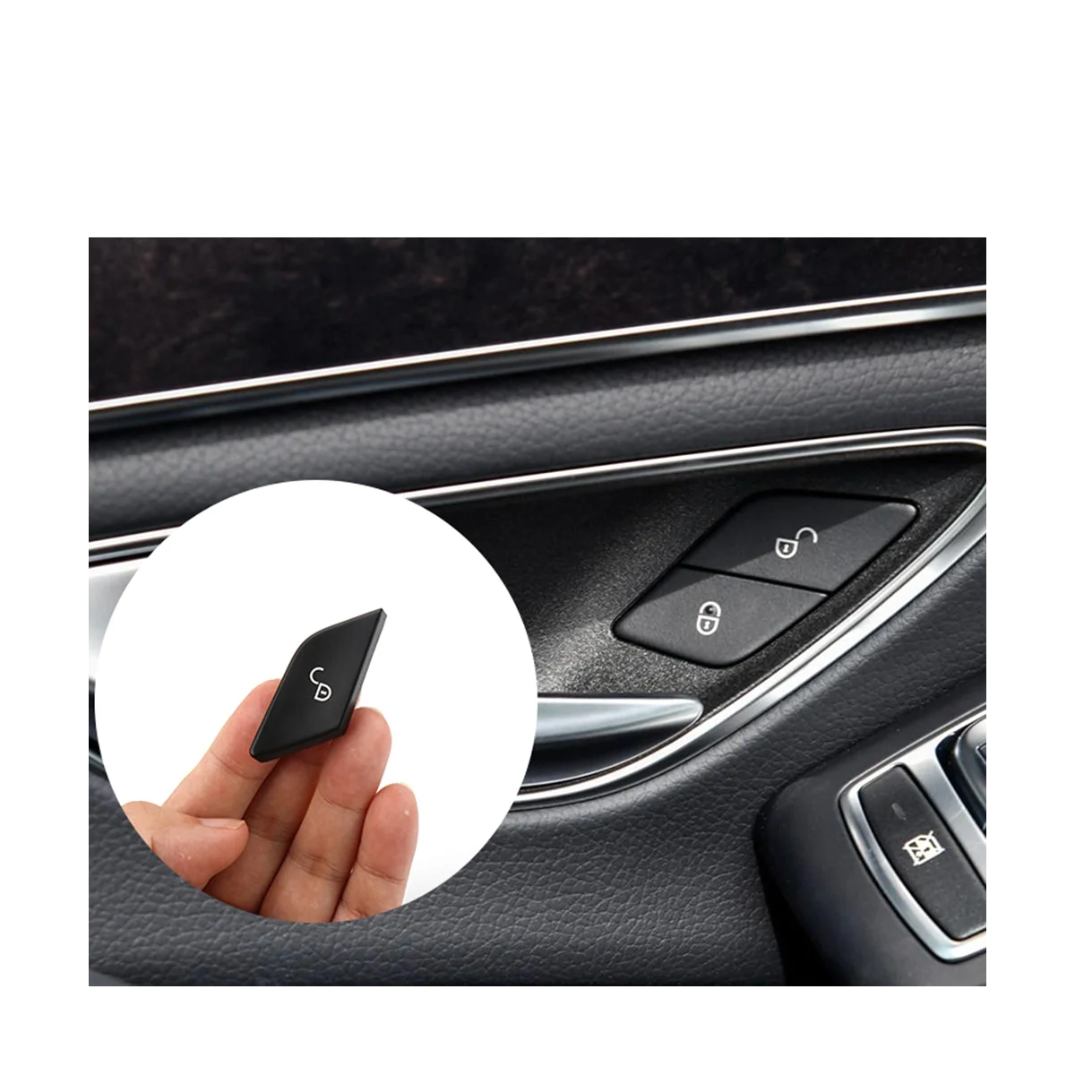 Car Front Right Door Lock Switch Button Lock Switch Cover for Mercedes Benz W222 S Class S300 S320 S350 S400